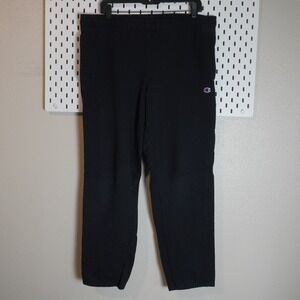 Champion Authentic Black Sweatpants Medium Relaxed‎ Fit Casual Comfy